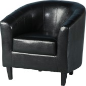 Tempo Tub Chair Black Pu